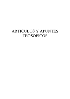 Articulos y Apuntes Teosóficos