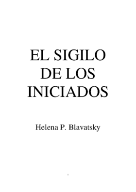 El Sigilo de los Iniciados