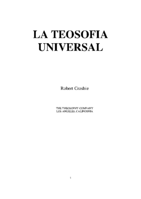 LA TEOSOFIA UNIVERSAL